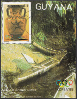 Korea 1987 Block Guyana Zu Den Olympic Summer Games 1988 Gestempelt   (30908 - Corée Du Sud