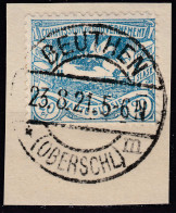Oberschlesien - Upper Silesia 20 Pfg. Mi. 18 Used Gebraucht Briefstück BEUTHEN - Silezië