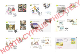 2014 TURKISH CYPRUS ZYPERN CHYPRE "Complete Year Set Of FDC's" FDC - Brieven En Documenten