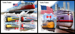 Sierra Leone  2023 Turbo Trains. (523) OFFICIAL ISSUE - Trenes