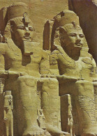 *CPM - EGYPTE - ABOU SIMBEL - Statues Gigantesques De Ramses II à L'Entrée Du Grand Temple - Temples D'Abou Simbel