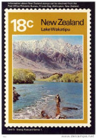 New Zealand - Stamp Postcard Series 1, Card 3, Lake Wakatipu - Briefmarken (Abbildungen)