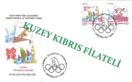 Turkish Cyprus (TRNC) - 2012 - "London Olympic Games" - FDC - Brieven En Documenten