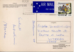 Philatelic Postcard With Stamps Sent From AUSTRALIA To ITALY - Cartas & Documentos