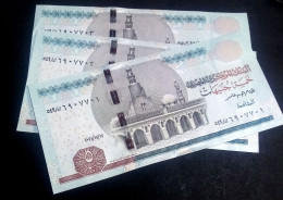 Égypt 2021 - 3 Consecutive 5 Pounds  Notes - P 72k.1 - UNC - Egypt