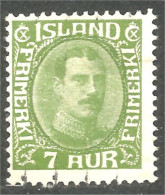 496 Iceland 1931 Christian X 7 Aur (ISL-348) - Usados
