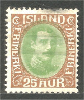 496 Iceland 1931 Christian X 25 Aur MH * Neuf (ISL-349) - Nuevos
