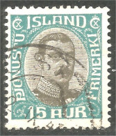 496 Iceland Official Service 1920 Christian X 15 Aur (ISL-358) - Dienstzegels