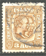496 Iceland 1915 Christian IX Frederik VIII 3 Aur (ISL-346) - Oblitérés