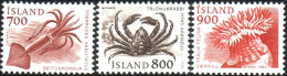 496 Iceland Crab Calamar MNH ** Neuf SC (ISL-152) - Crostacei