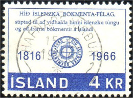 496 Iceland 4 Kr 50th (ISL-98) - Used Stamps