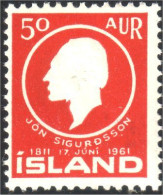 496 Iceland 50a Red Rouge VLH * Neuf CH Legere (ISL-75) - Usati