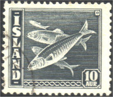 496 Iceland 10a Fish Poisson (ISL-28) - Gebruikt