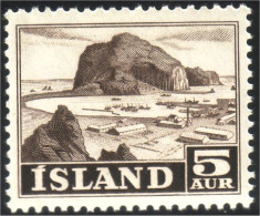 496 Iceland 5a Brun Brown VLH * Neuf CH Legere (ISL-40) - Unused Stamps