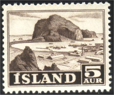 496 Iceland 5a Brun Brown VLH * Neuf CH Legere (ISL-40) - Neufs