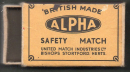 Boîte D'Allumettes - ANGLETERRE - ALPHA - Matchboxes