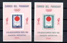 Paraguay 1964 Sheets Olympics Stamps (Michel Block 50/51) MNH - Paraguay