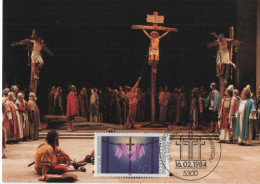 Germany Deutschland 1984 Maximum Card, 350 Jahre Passionsspiele Oberammergau, Canceled In Bonn - 1981-2000