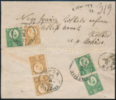 1872 Ajánlott Levél Réznyomat 3 X 2kr + 3 X 3kr Bérmentesítéssel "EGER / HEVESBEN" - Kölked, Kiállítási Célból Szétnyitv - Other & Unclassified