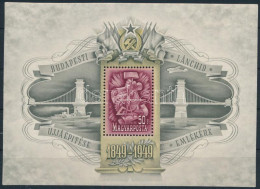 ** 1949 Lánchíd III. Blokk (110.000) (szokásos Apró Ráncok / Usual Small Creases) - Other & Unclassified