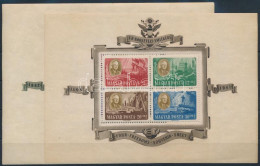 ** 1947 Roosevelt Blokkpár, Az Egyik Kisebbre Vágva (60.000) (ráncok, Hajtott Sarok / Creases, Folded Corner) - Other & Unclassified