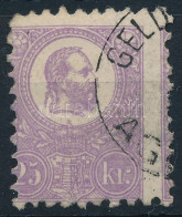 O 1871 Kőnyomat 25kr Ibolya, Képbe Fogazva (60.000) - Altri & Non Classificati