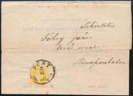 1868 Meghívó 2kr Bérmentesítéssel "PEST / DÉL UTÁN" - Rimaszombat - Sonstige & Ohne Zuordnung