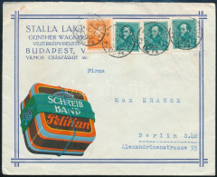 1933 Dekoratív Reklám Levél Arcképek 2f + 3 X 10f Bérmentesítéssel "BUDAPEST" - Berlin - Other & Unclassified