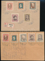 1919 Magyar Tanácsköztársasági Arcképek Sor FDC-n + Ajánlott Címezetlen Levélén (2 Db Küldemény) - Other & Unclassified