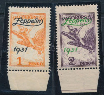 ** 1931 Zeppelin ívszéli Sor (1P Ráncok / Creases) (30.000) - Altri & Non Classificati