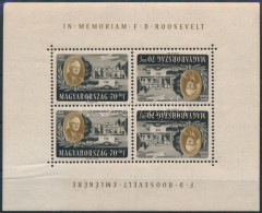 ** 1947 Roosevelt 70+70f Fordított Képállású Kisív (ráncok / Creases) (22.500) - Sonstige & Ohne Zuordnung