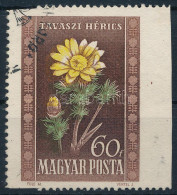 O 1950 Virág I. 60f Elfogazva, Jobb Oldalon Vágott - Autres & Non Classés