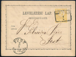 1871 2kr Díjjegyes Levelezőlap / PS-card "NAGY-KÁROLY" - "PEST DÉL-UTÁN" (Gudlin 200 P) - Otros & Sin Clasificación