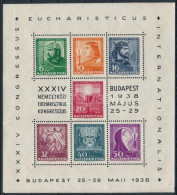 ** 1938 Eucharisztikus Blokk (10.000) (törések, Ráncok, Jobb Alsó Sarokban Szakadás / Folds, Creases, Torn) - Altri & Non Classificati