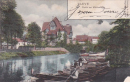 3728	124	Cleve, Partie Am Mühlenteich (gestempelt 1903) (rechts Unten Beschádigung) - Kleve