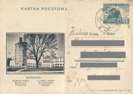 Poland Postcard (A249): Used Cp 68 Il.30 Sport Central Institute Of Physical Education (postal Circulation)(bent) - Covers & Documents