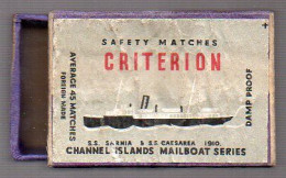 Boîte D'Allumettes - BATEAU CRITERION - Matchboxes