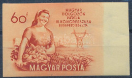 ** 1954 MDP Kongresszus (II.) ívszéli Vágott Bélyeg (8.000) - Other & Unclassified