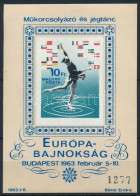 ** 1963 Műkorcsolyázó és Jégtánc Európa-bajnokság Vágott Blokk (16.000) - Other & Unclassified