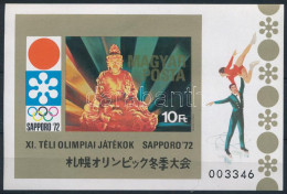 ** 1971 Téli Olimpia (IV.) Sapporo Vágott Blokk (3.500) - Sonstige & Ohne Zuordnung