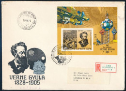 1978 Fantasztikum Az űrkutatásban - Verne Vágott Blokk FDC-n (5.000) - Autres & Non Classés