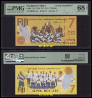 Fiji 7 Dollars, 2022, Paper, Commemorative, Lucky Number 555, PMG68 - Fidschi