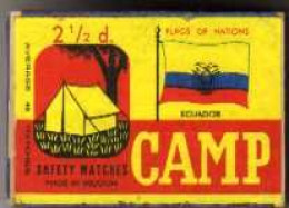 Boîte D'Allumettes - ANGLETERRE - FLAG/DRAPEAU - EQUADOR - Scatole Di Fiammiferi