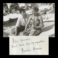 Nadine Basile (1931-2017) & Eddie Barclay (1921-2005) - Page Dédicacée - 50s - Acteurs & Comédiens