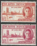 St Kitts-Nevis. 1946 Victory. MH Complete Set. SG 78-79. M3085 - San Cristóbal Y Nieves - Anguilla (...-1980)