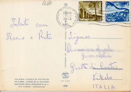 Philatelic Postcard With Stamps Sent From ISRAEL To ITALY - Storia Postale