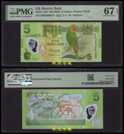 Fiji 5 Dollars, 2023, Polymer, Lucky Number 555, PMG67 - Fidschi