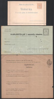 1881-1931 2 Db Használatlan Díjjegyes Nyomtatvány és 1 Zárt Távirat Lap - Other & Unclassified