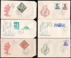 Kis Küldemény Tétel, Benne 32 Db FDC Az 1962-1964 Közötti Időszakból + A5-ös Méretű Modern Küldemények - Andere & Zonder Classificatie