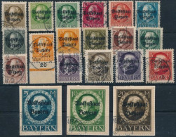 O Német Államok - Bayern 1919 Forgalmi Sor, 20 érték Mi 116 II A-135 II A (Mi EUR 170.-) - Sonstige & Ohne Zuordnung